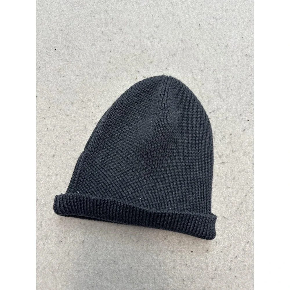 Marine Layer Hat Beanie Mens One Size Gray Polyester Cotton Knit Cuffed Winter